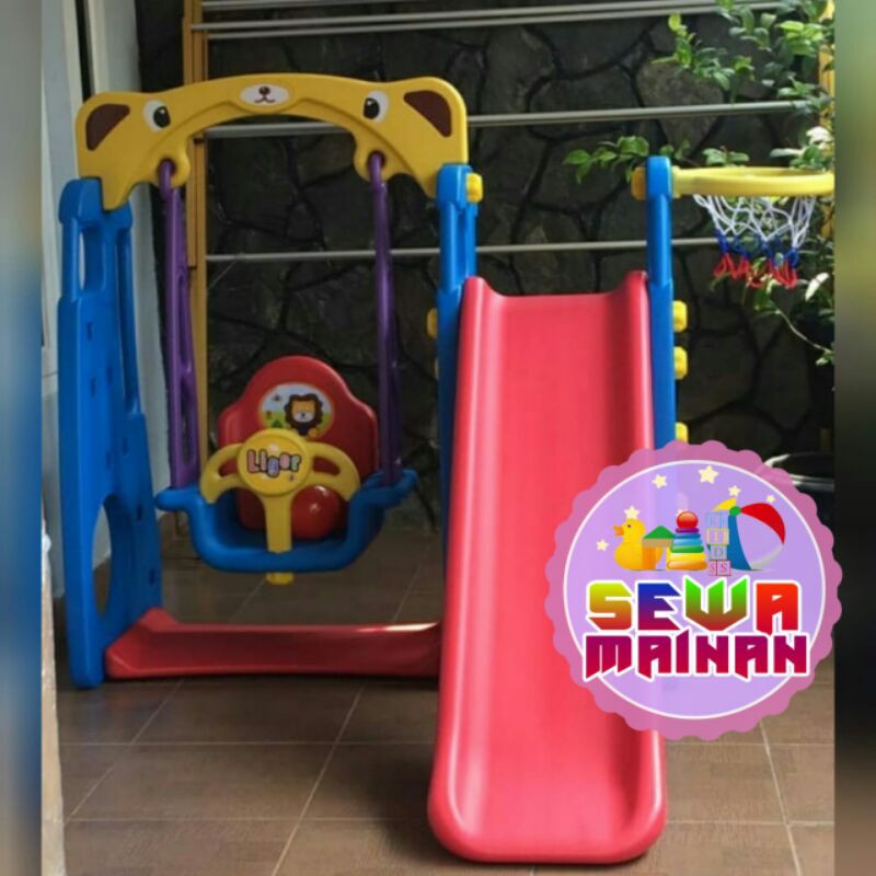 Prosotan dan Ayunan / Slide and Swing 4in1 / Perosotan Ayunan Bayi - SEWA MAINAN
