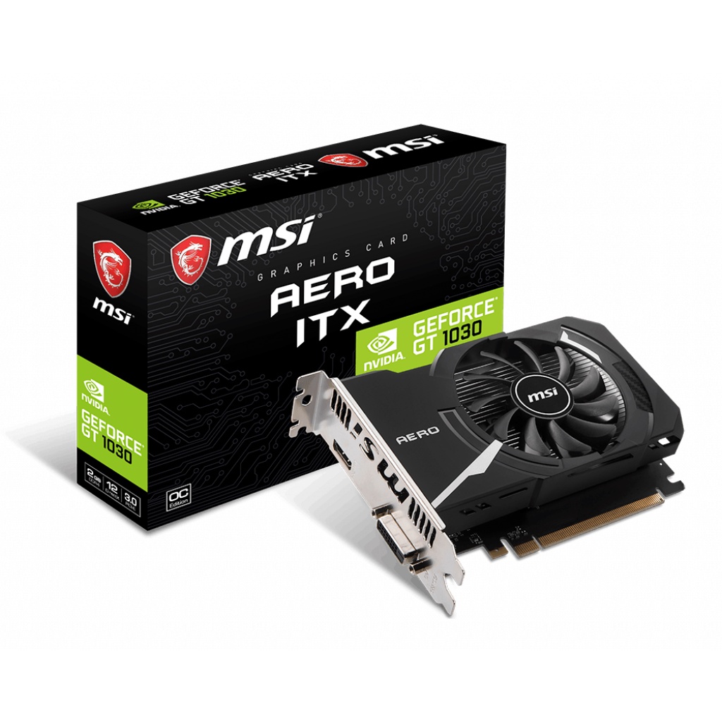 VGA MSI GeForce GT 1030 2GB DDR4 - AERO ITX 2G OC