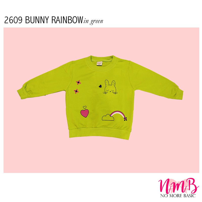 Kids Sweater 2609 Bunny Rainbow -  Baju Lengan Panjang Anak