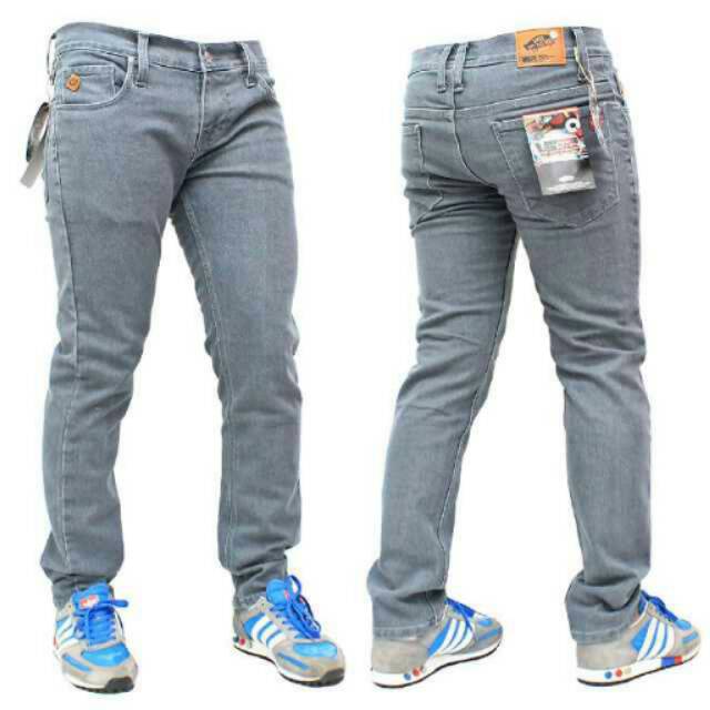 Celana jeans vans abu muda