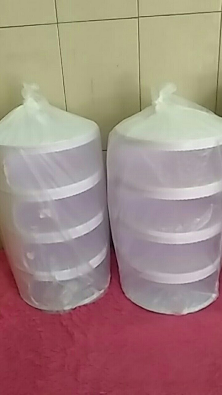 Ready Stock Food Storage 4 Susun Putih