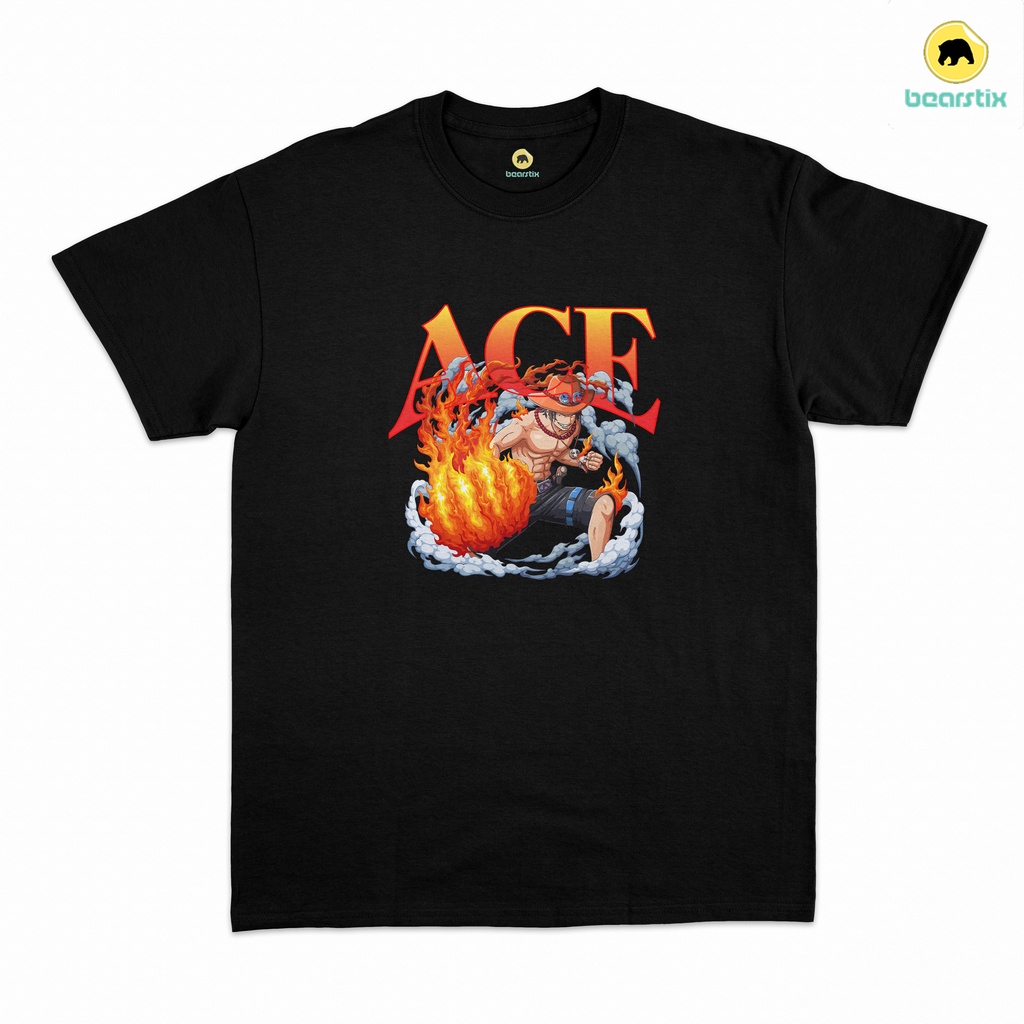 BEARSTIX - Tshirt Portgas D ace - Kaos One Piece - Baju Oplovers - Tshirt Ace One Piece