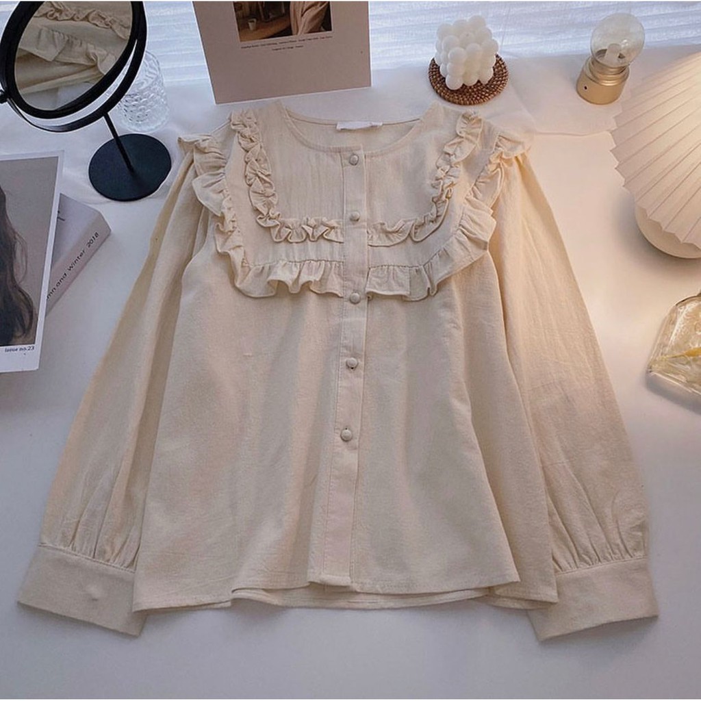 BLOUSE KOREA / CILLA BLOUSE / FASHION WANITA /  BLOUSE CASUAL / BAJU KEMEJA WANITA BAHAN CRINGKLE