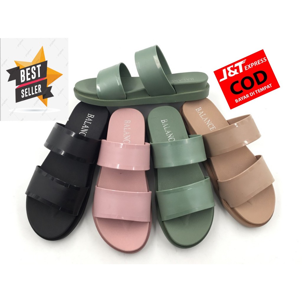  SANDAL  JELLY WANITA SENDAL WEDGES PEREMPUAN BALANCE  0912 