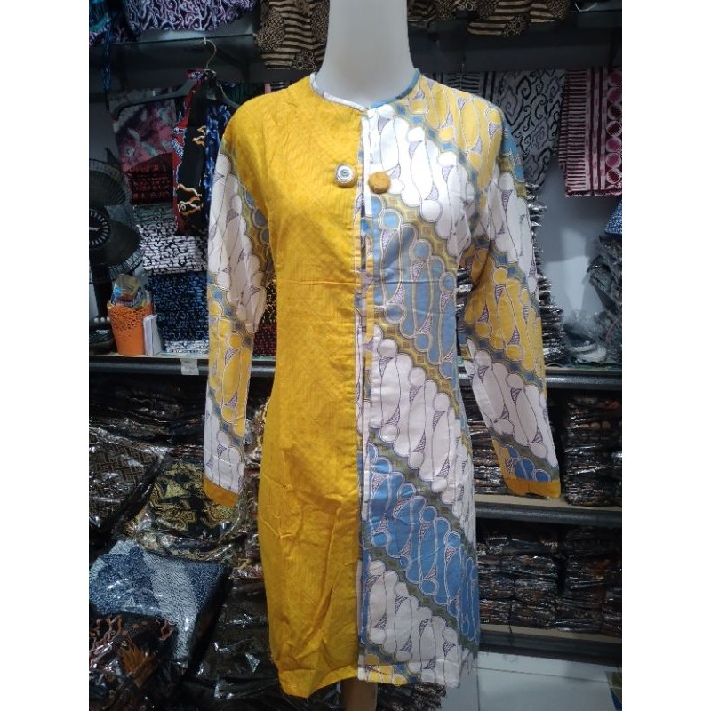 Tunik Print Batik Trusmi Lintang Bahan Katun Asli Cirebon