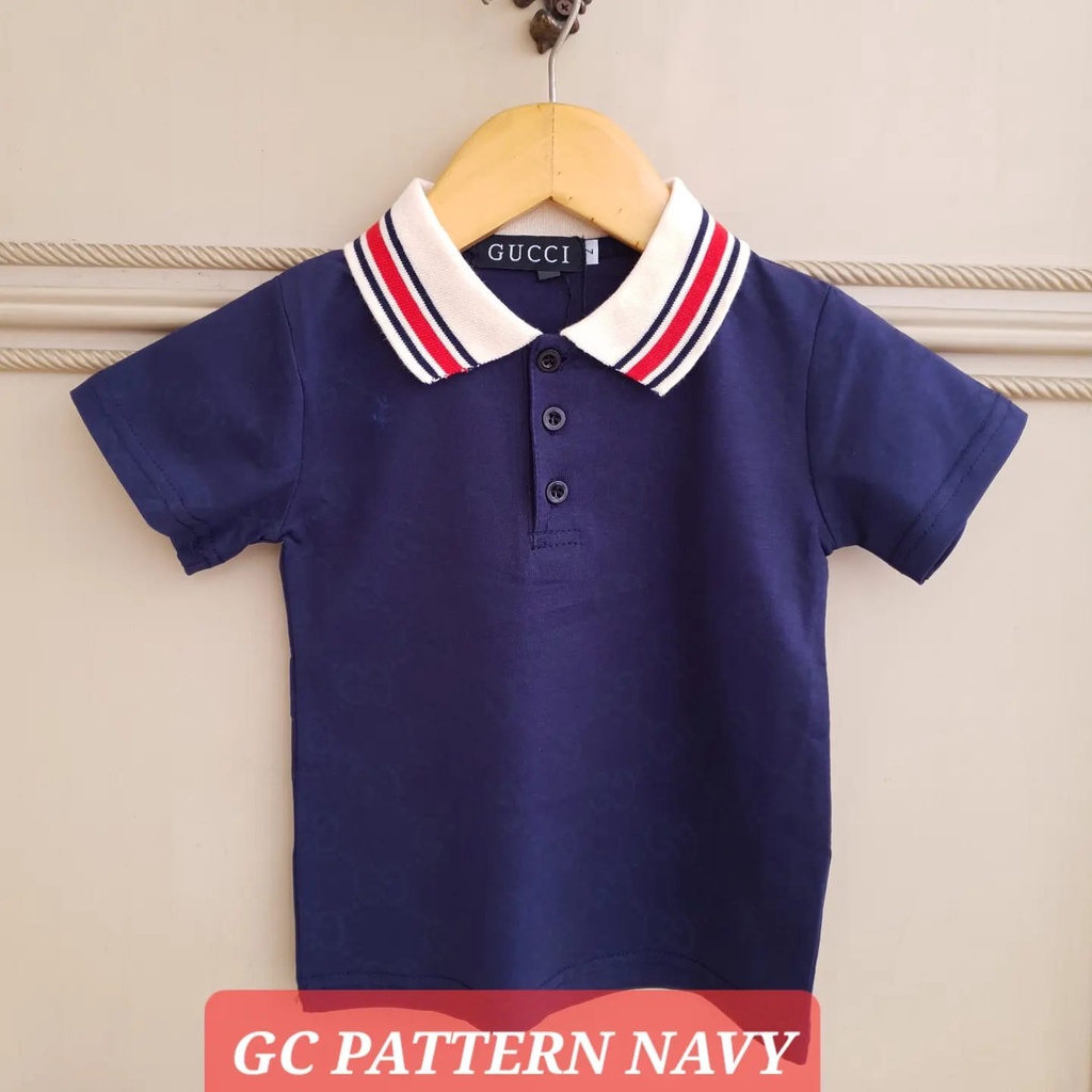 GC PATTERN POLO TOP BAJU KAOS KERAH POLO ANAK COWOK IMPOR KATUN ADEM