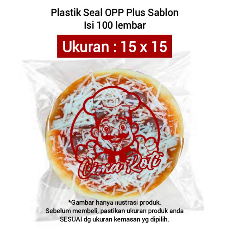 

Plastik Seal OPP 15x15 Plus Sablon Isi 100 lembar