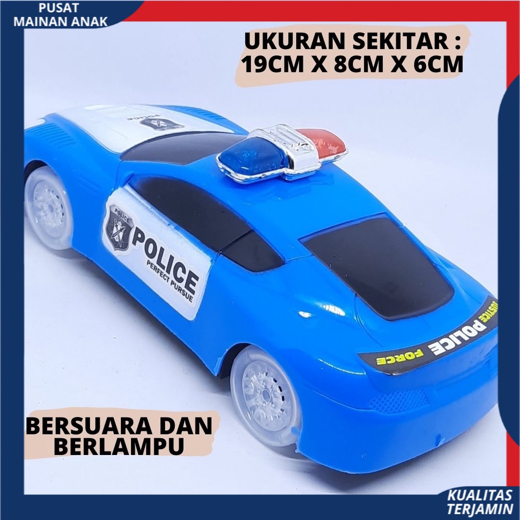 PROMO Mobil Polisi Ban Nyala Musik Lampu Jalan Baterai Police Car Mainan Anak Mobilan Polisi MURAH