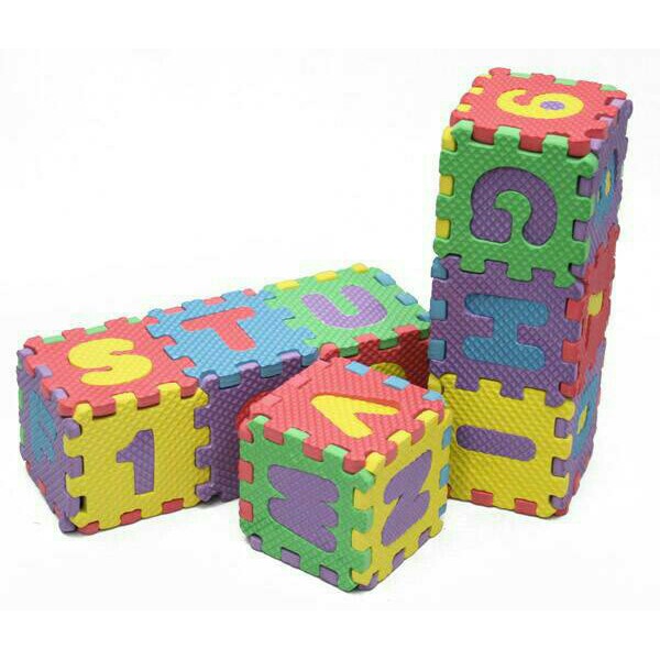 P 2 Puzzle Evamat Abjad Kids / Angka dan huruf / Alfabet and number / Mainan Edukasi Anak