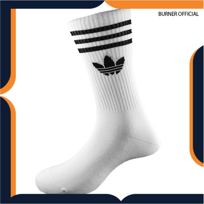 kaos kaki panjang futsal sepakbola adidas olahraga kaos kaki polos  putih running sport / casual soc