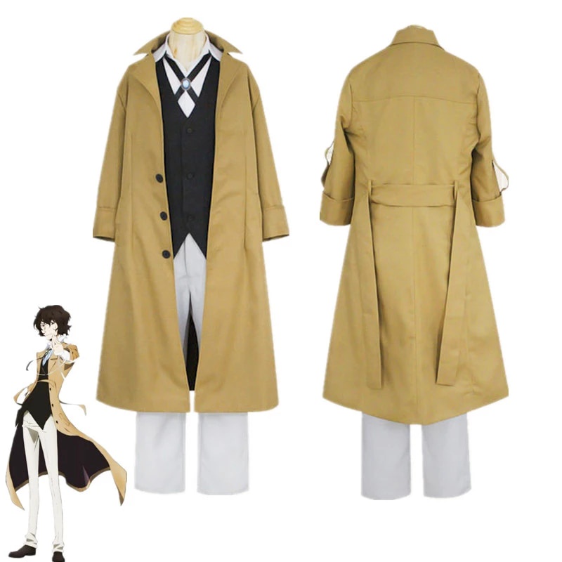 Jubah Blazer Cosplay Anime Bungo Stray Dogs Dazai Osamu