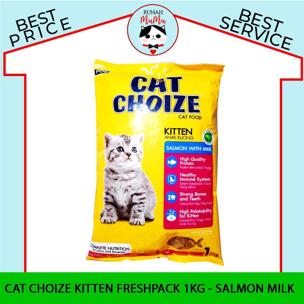 MAKANAN ANAK KUCING KITTEN CAT CHOIZE 1kg MENGANDUNG SUSU