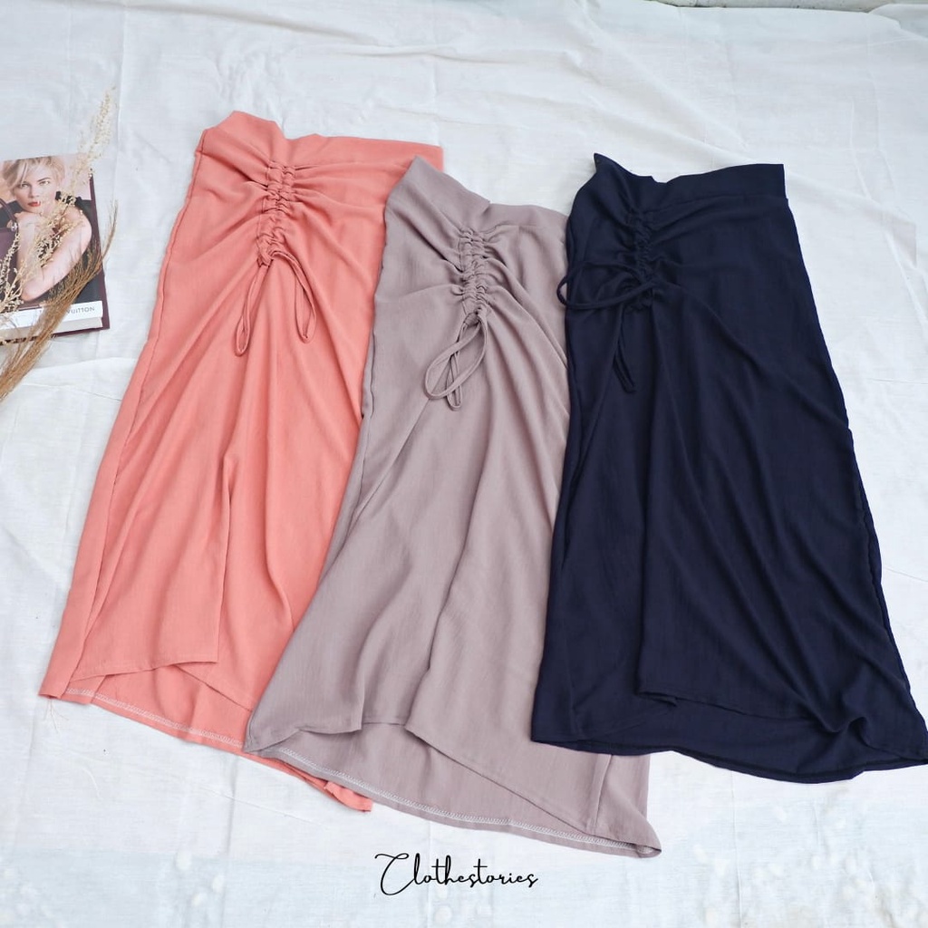 ROK SERUT WANITA BAHAN CRINKLE / ROK CRINKLE TALI SERUT ALL SIZE