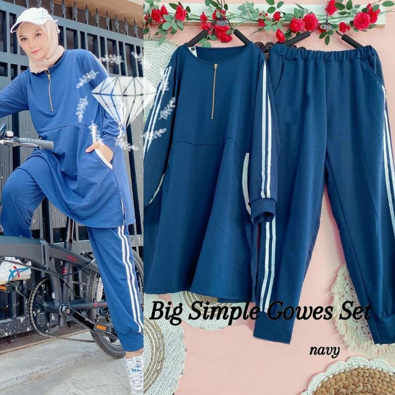 PCS SET BIG SIMPLE GWS SETELAN ATASAN TUNIK BUSUI DAN CELANA BABYTERRY KR ADA VIDEO REVIEW ASLI PRODUK