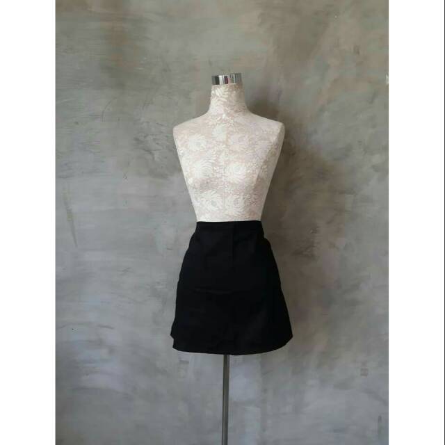 APRON CELEMEK SETENGAH BADAN HITAM POLOS DRILL - HALFAPRONBLACK