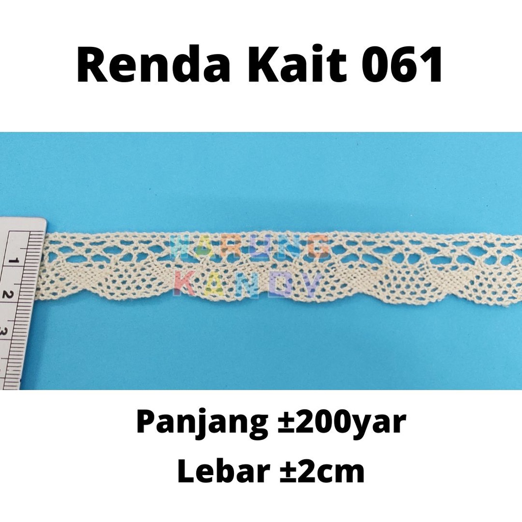 Renda Kait 061 Krem 200 Yar / 180 Meter