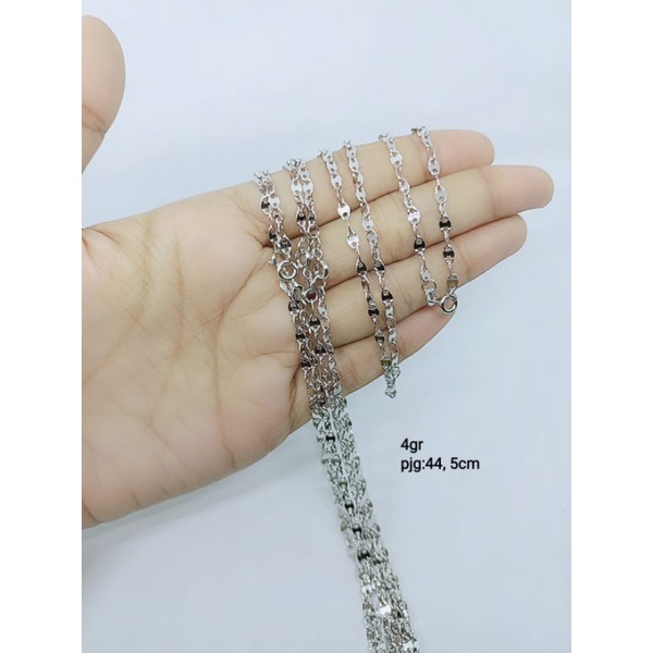 kalung rantai cart*r/ kalung perak asli lapis emas/ kalung fashion wanita impor