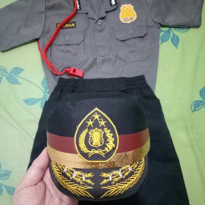 Baju kostum profesi Polwan (Polisi Anak Perempuan) - 3-4 tahun