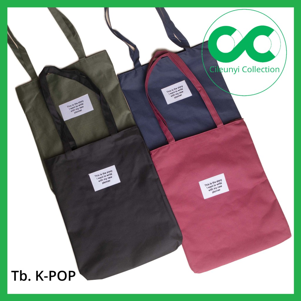 ✅ Tote Bag K-POP Kimora  / ToteBag Wanita KPOP Qimora / Tas Selempang Wanita Hitam Marun Navy Army