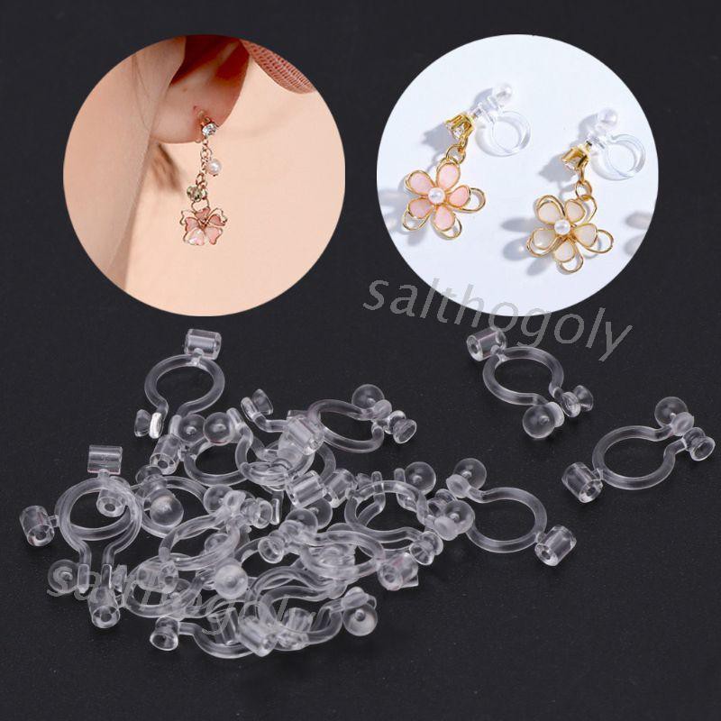 Moonlight&quot; 20Pcs Invisible Clip-on Earring Converter Non Pierced Ears Jewelry Findings