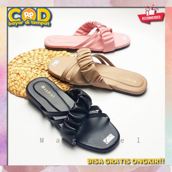 Sendl Cewek Casual Santai Sndl Remaja Kekinian Kondangan Sndel Fashion Wanita Kekinian Murah Sandsl 