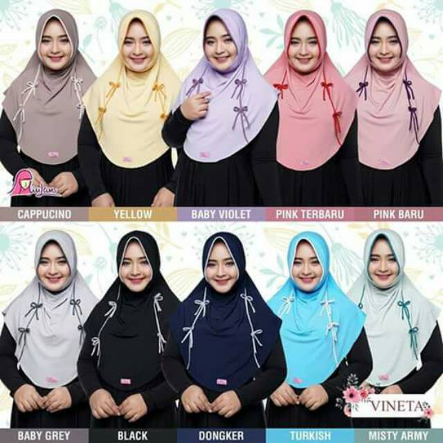 TERMURAH BERGO motif bahan jersey jilbab vineta miulan terlaris hijab syari