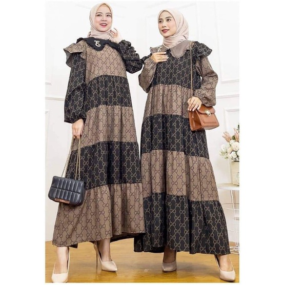 MURAH Gamis midi dress rempel sopal / Gamis midi dresa busui / Gamis jumbo resleting terbaru