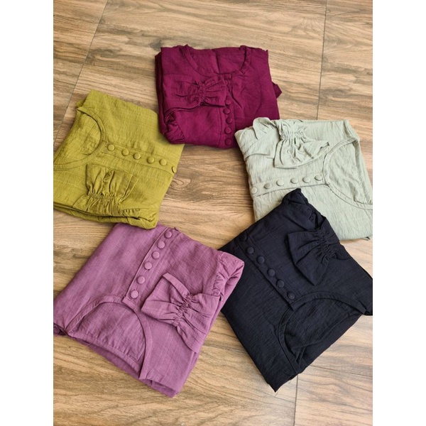 ALMAHYRA DRESS POLO LINEN / Dress Wanita TERBARU / Dress LEBARAN / Dress Mewah