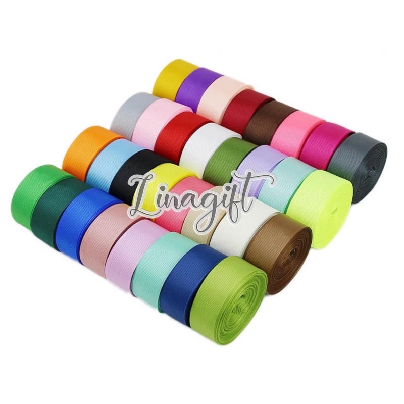 ( 3 Meter ) PITA GROSGRAIN 50MM POLOS 2 IN ( 5CM ) - GIFT RIBBON PITA GROSSGRAIN 2 INCH / HIASAN KADO NATAL / GROSSGRAIN PARCEL / HAMPERS / SOUVENIR / GOODIE BAG