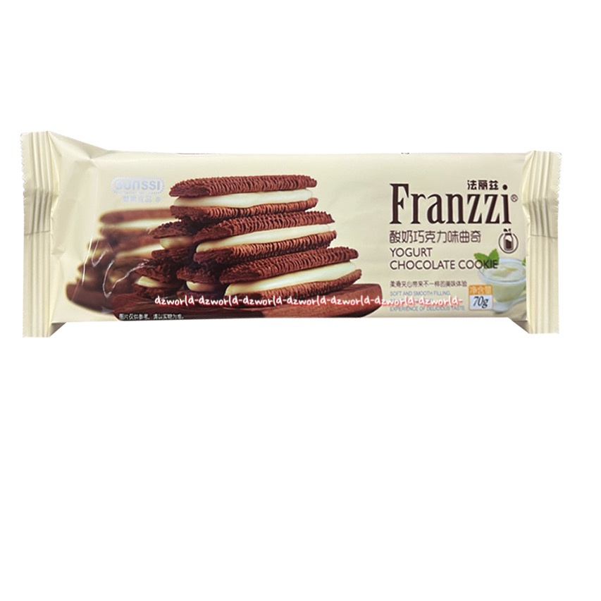 Franzzi Cheese Chocolate Cookie 70gr Dark Cookie Chocolate Matcha Vanilla Lemon Yogurt Biskuit Kukis Cookies isi Coklat Franzi Frenzi Frenzzi