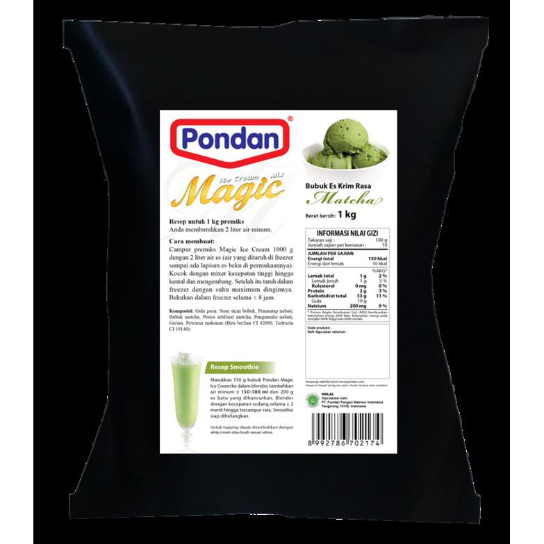 

Bahan Eskrim Pondan Matcha 1Kg / Rasa Greentea