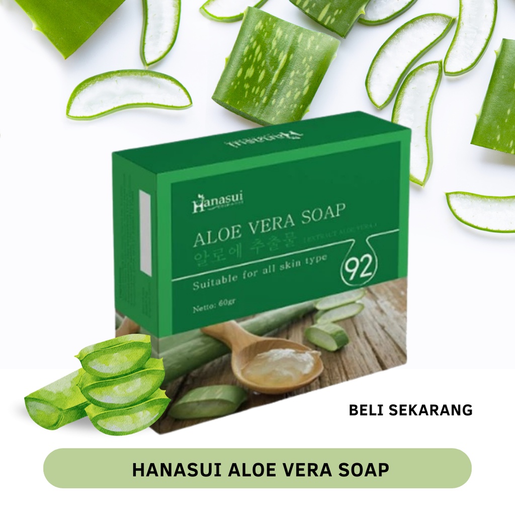 Hanasui Aloe Vera Soap 60gr / Hanasui Sabun Aloevera