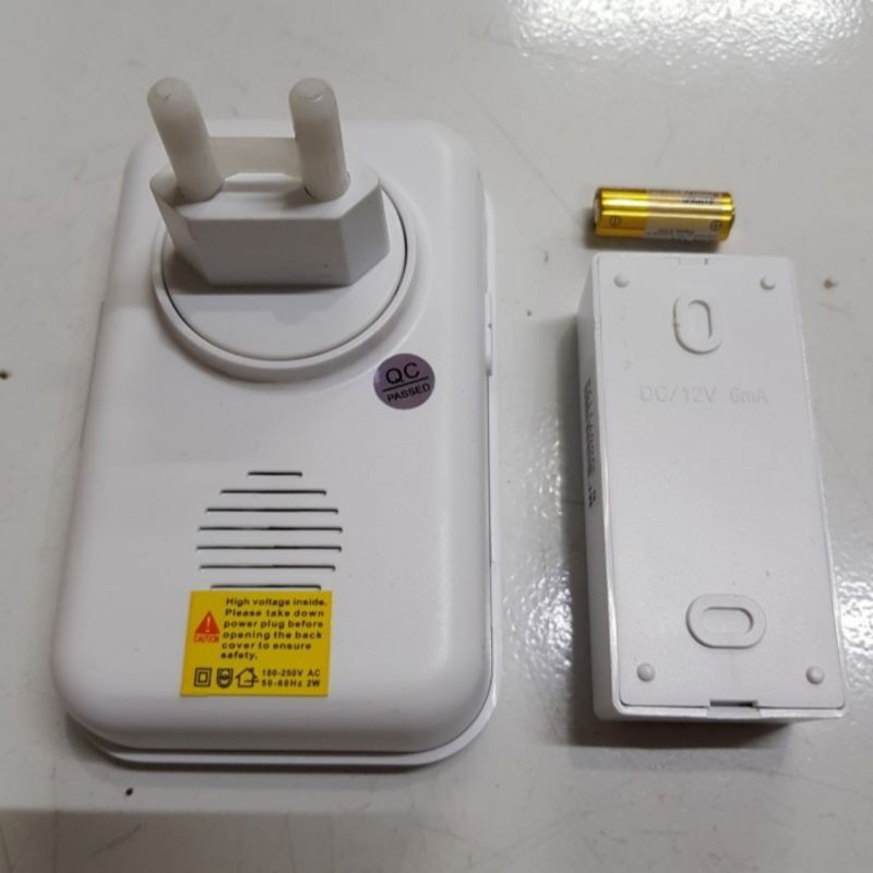 Bel Pintu Rumah Wireless / Door Bell Wireless / Bel Tanpa Kabel AC &amp; DC 1 Knop Lovov