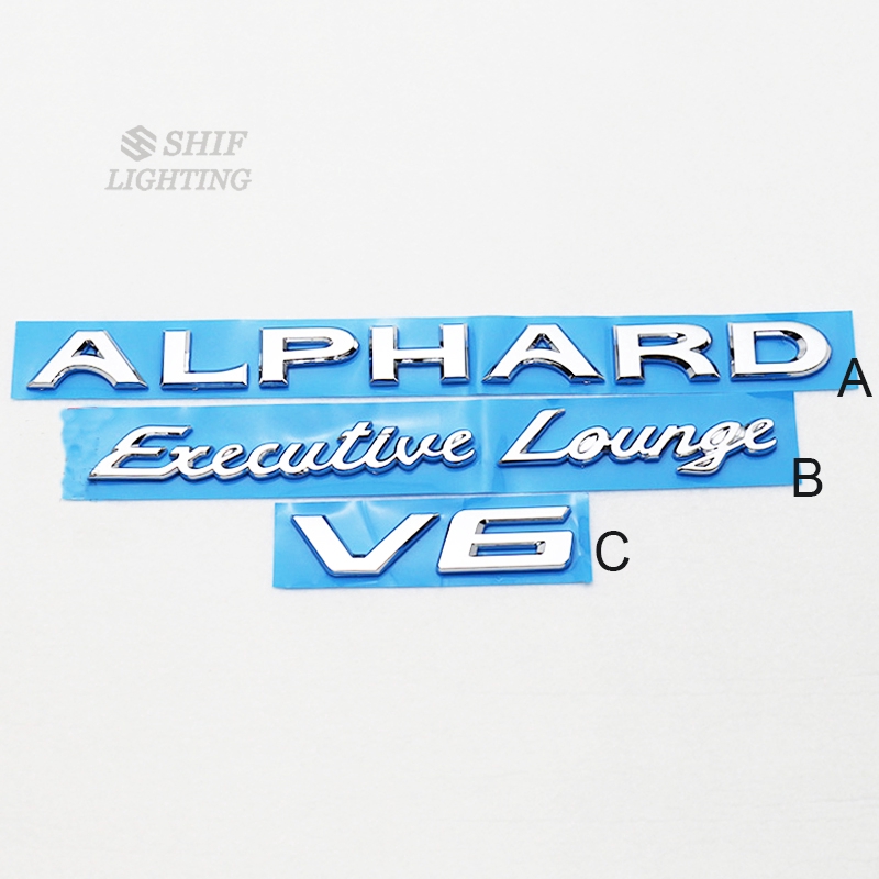 1pc Stiker Emblem Tulisan ALPHARD Executive Lounge V6 Untuk Mobil TOYOTA