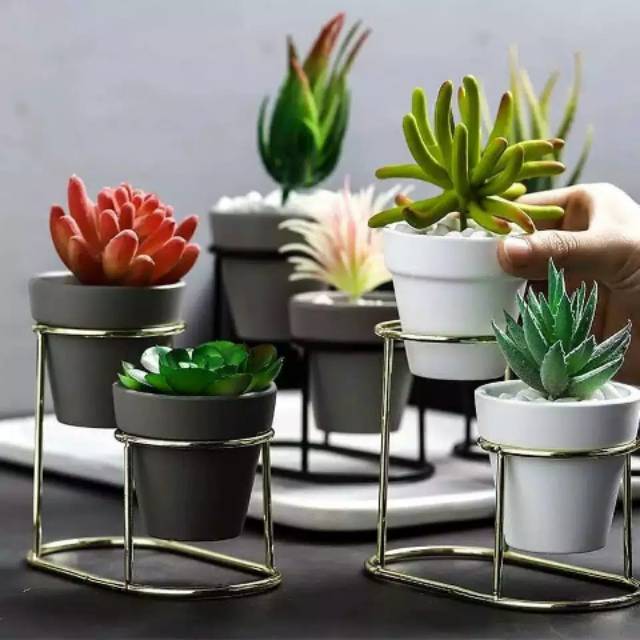  Rak  pot  bunga standing pot  bunga minimalis  rak  pot  hiasan meja D10cm Shopee Indonesia