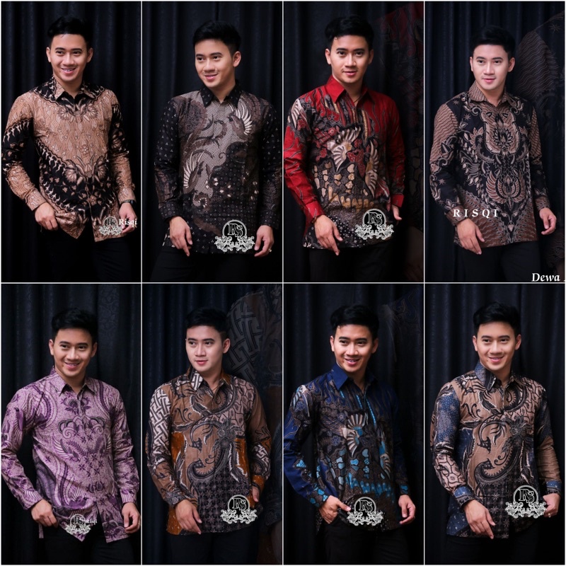 KEMEJA BATIK PRIA LENGAN PANJANG SIZE M L XL XXL  BSWART BatiK HRB026 Kenongo Hem Panjang