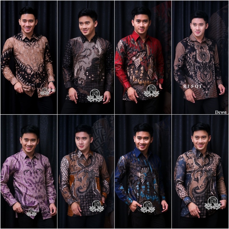 KEMEJA BATIK PRIA LENGAN PANJANG SIZE M L XL XXL  BSWART BatiK HRB026 Kenongo Hem Panjang