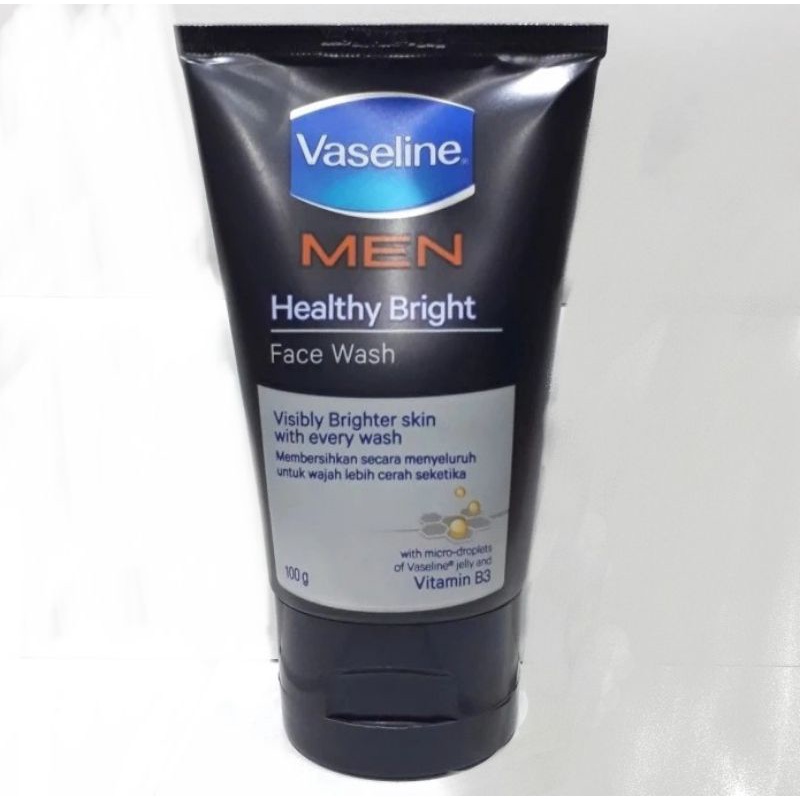Vaseline Face Wash Men Whitening Healthy Bright 100G