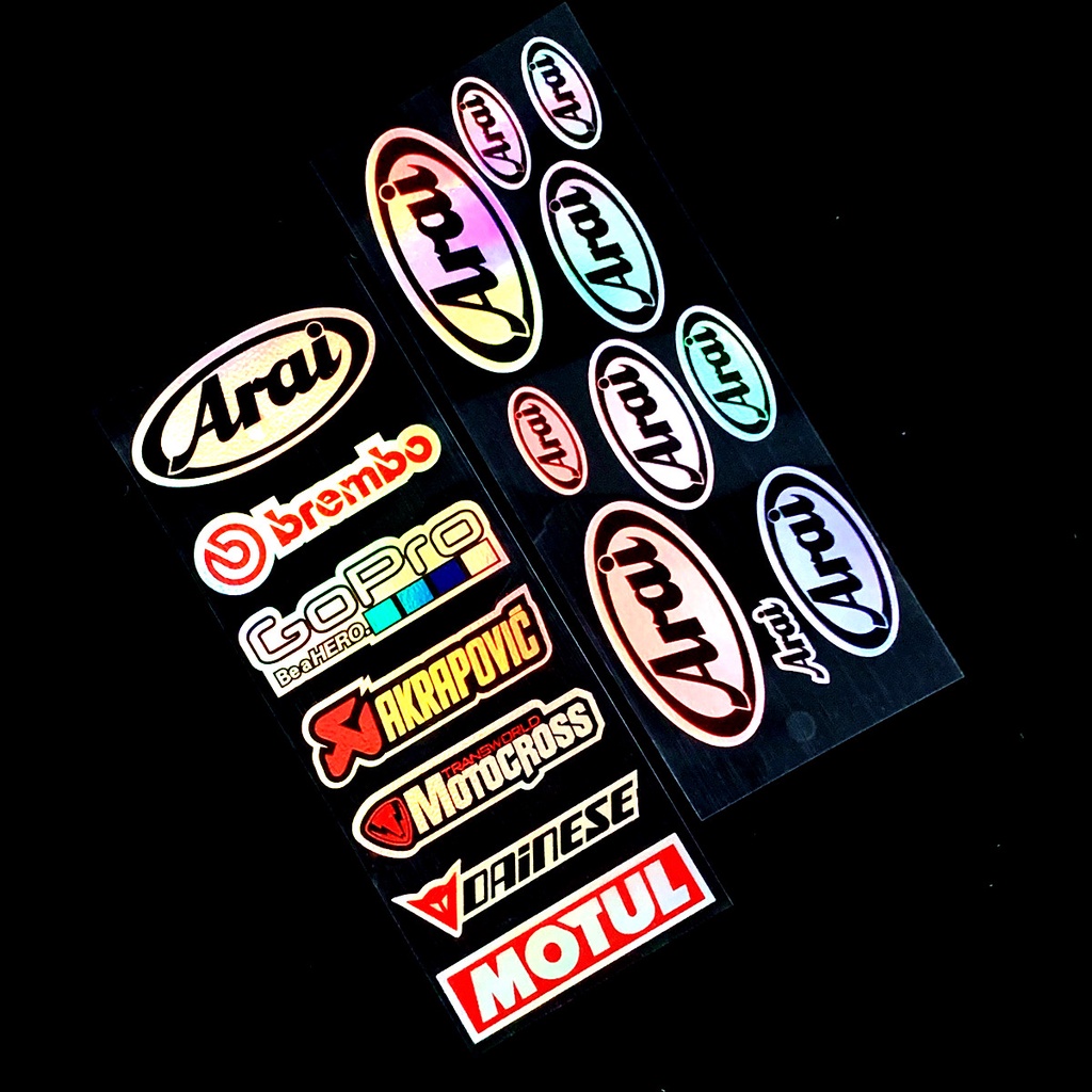 Arai Stiker Reflektif 3M Untuk Helm Motor HONDA DUCATI