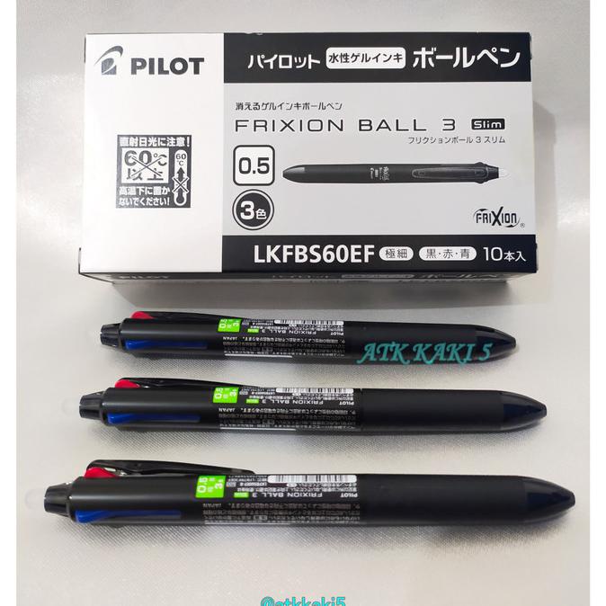 

PENA PILOT FRIXION 3 in 1 0.5mm Warna warni Bisa Di Hapus 1 Buah - Hitam
