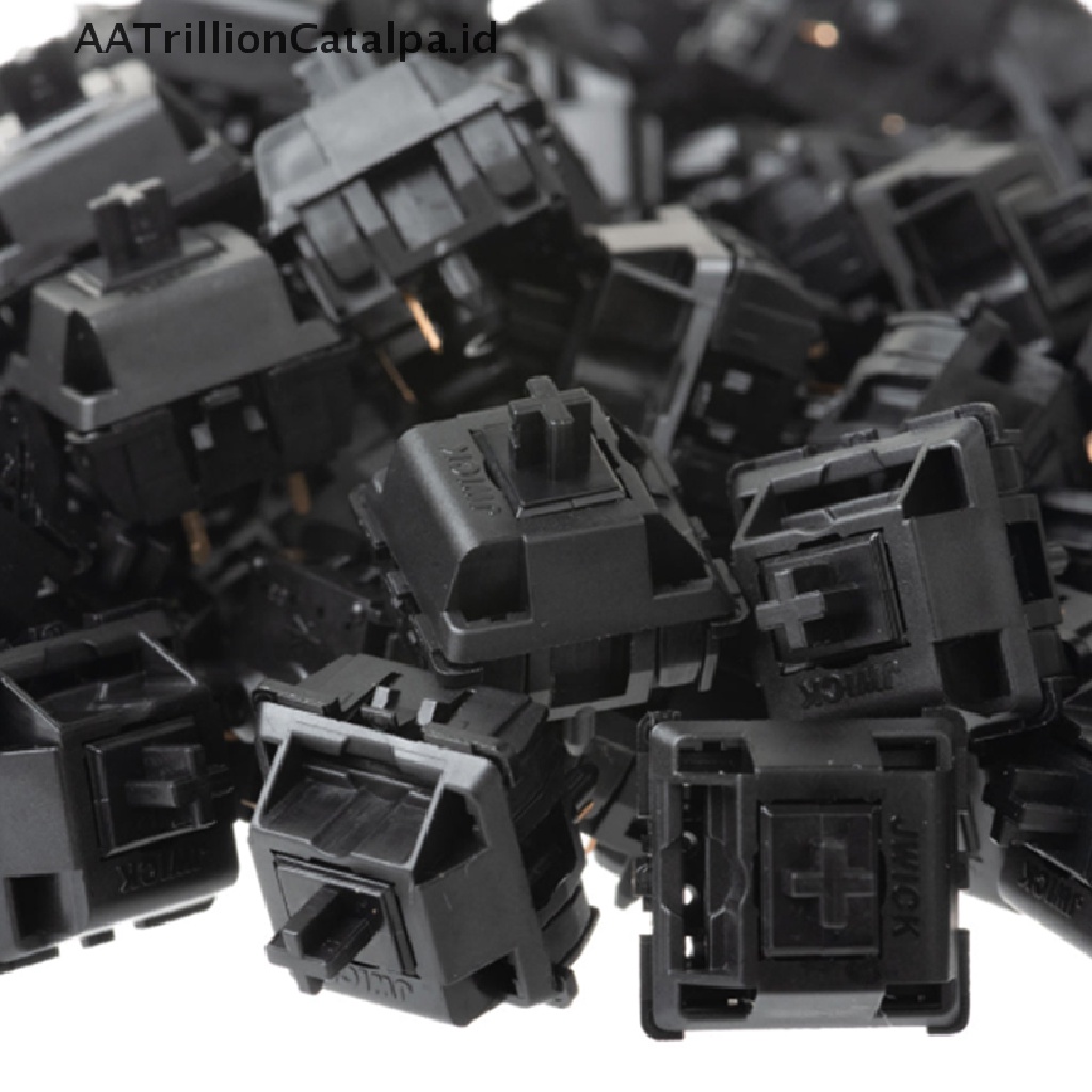 Aatrillioncatalpa JWICK V2 10pcs Keyboard Gaming Mekanikal 5 Pin Linear Mx Switch Warna Hitam