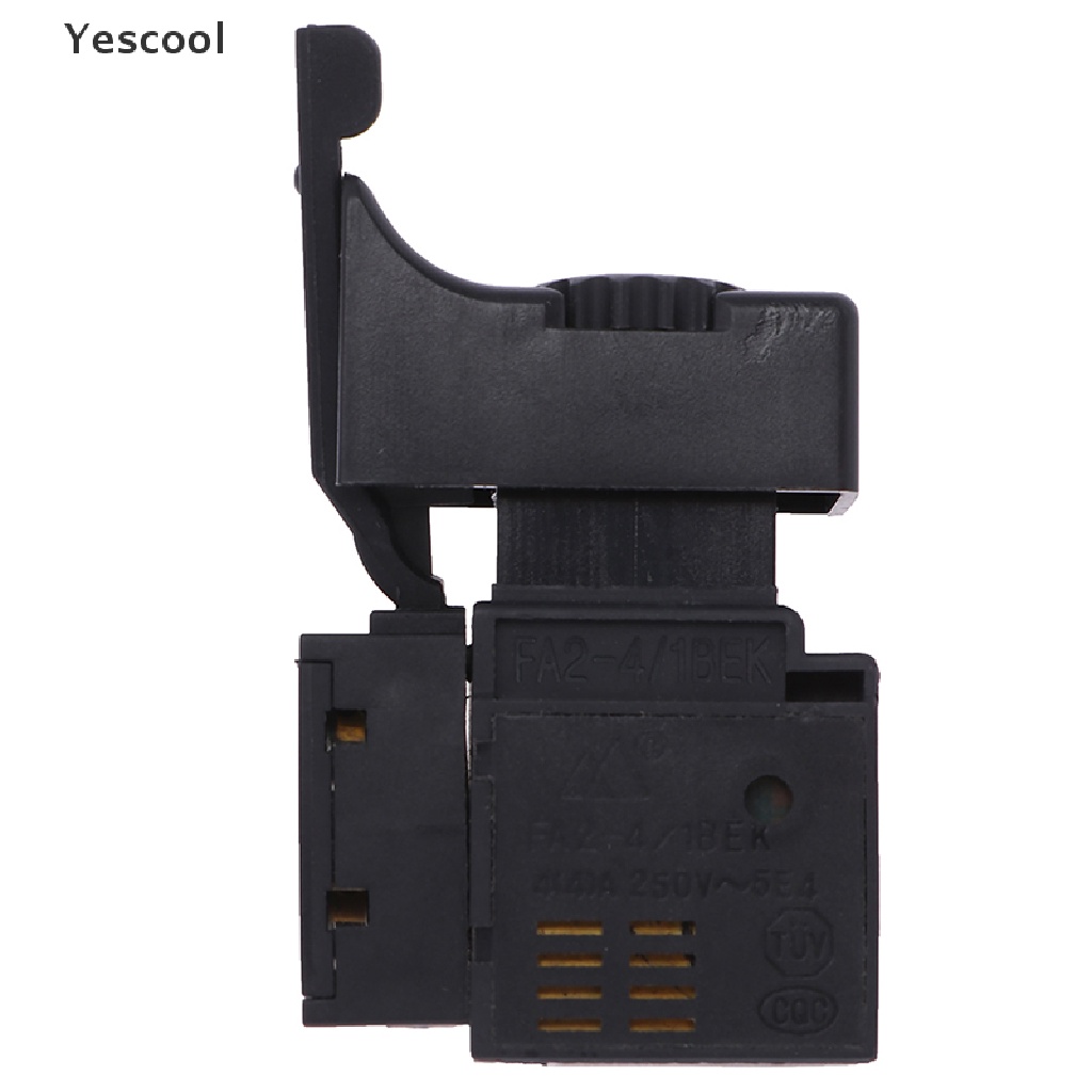 Yescool FA2-4 / 1BEK Saklar Tombol trigger Kontrol Kecepatan Bor Elektrik 6a 250v Warna Hitam