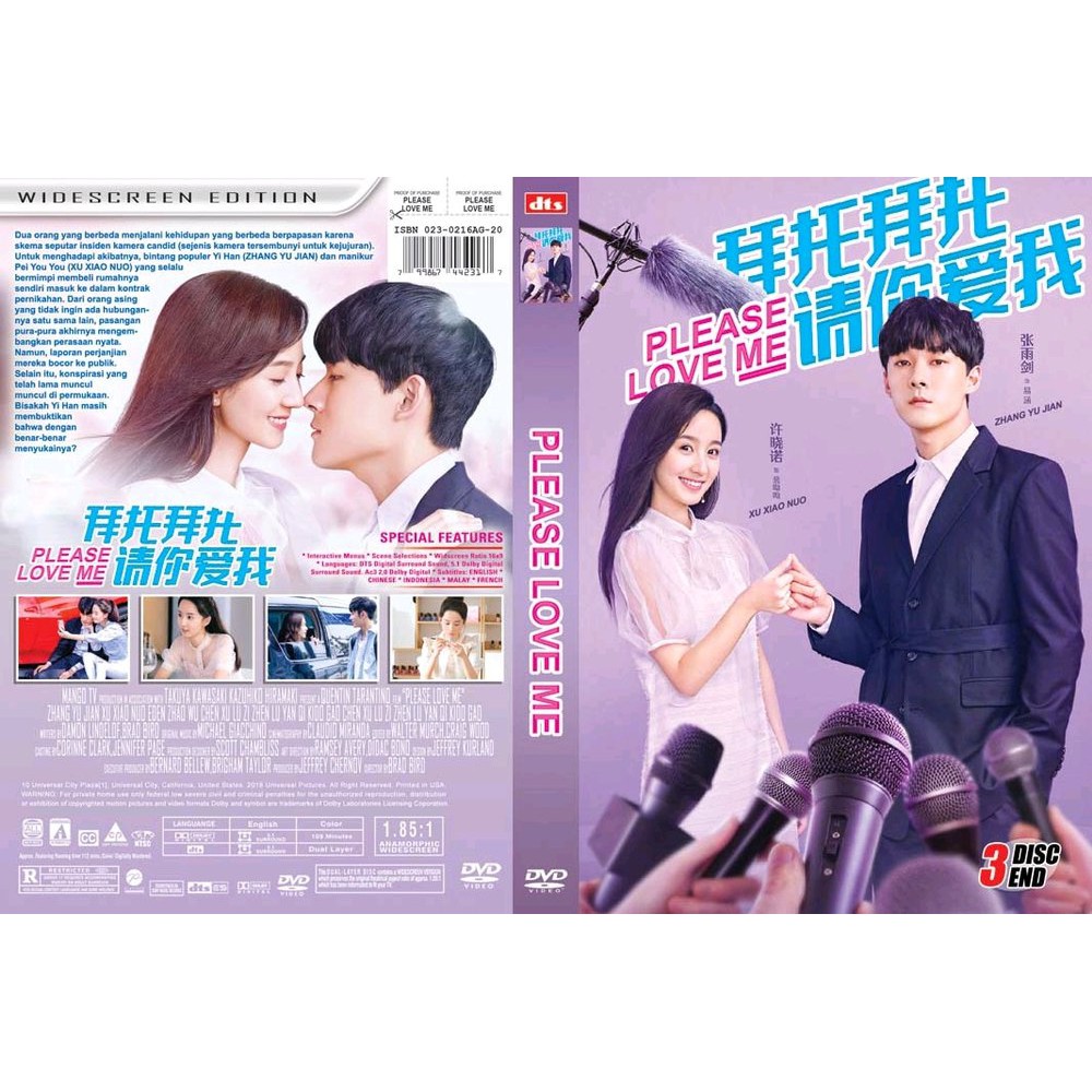 NEW KASET DVD FILM SERI MANDARIN PLEASE LOVE ME 3 DISC END TERLARIS