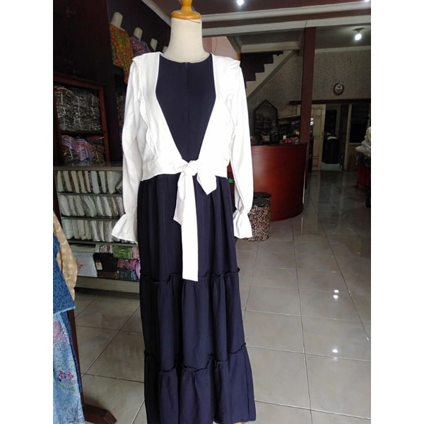 long dres (outer + long dres jadi satu)