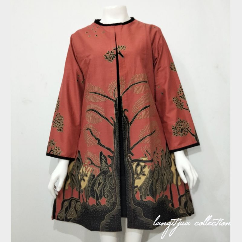 TUNIK KASYAIRA | BAJU BATIK WANITA MODERN MONALISA SIZE M L XL  | BAJU KERJA MUSLIMAH TRENDY - LANGITJUA BATIK SOLO