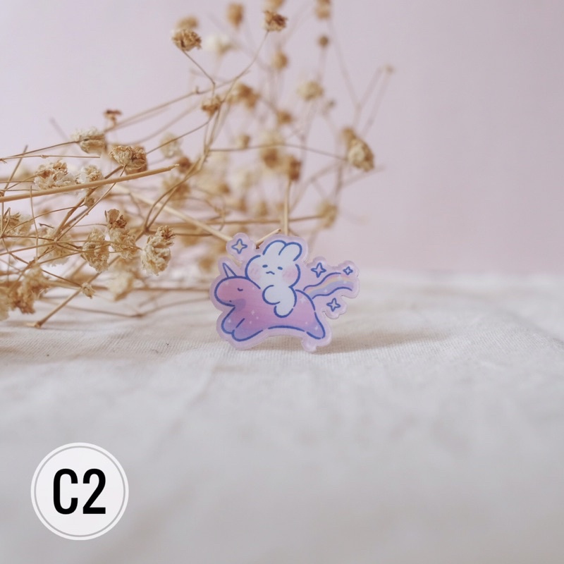 Mores Pin Akrilik Lucu Aksesoris Seri C (Animal) untuk Tas Cute Pin Brooch Pin Bros Acrylic Korean Style