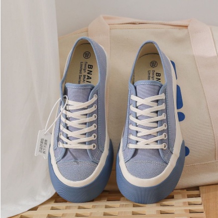 Sepatu Taeyong Biru Sneakers Wanita Sport Shoes Import Korea