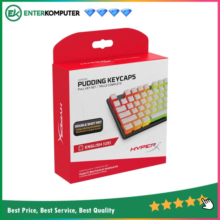 Kingston HyperX Pudding Keycaps Full Key Set - White