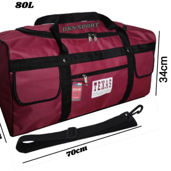 ☞ Tas pakaian jumbo tas travel bag jumbo texas 80L tas mudik besar jumbo ➪