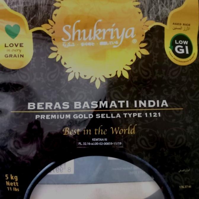 

5KG PREMIUM GOLD SELLA 1121 SHUKRIYA RICE BASMATI INDIA